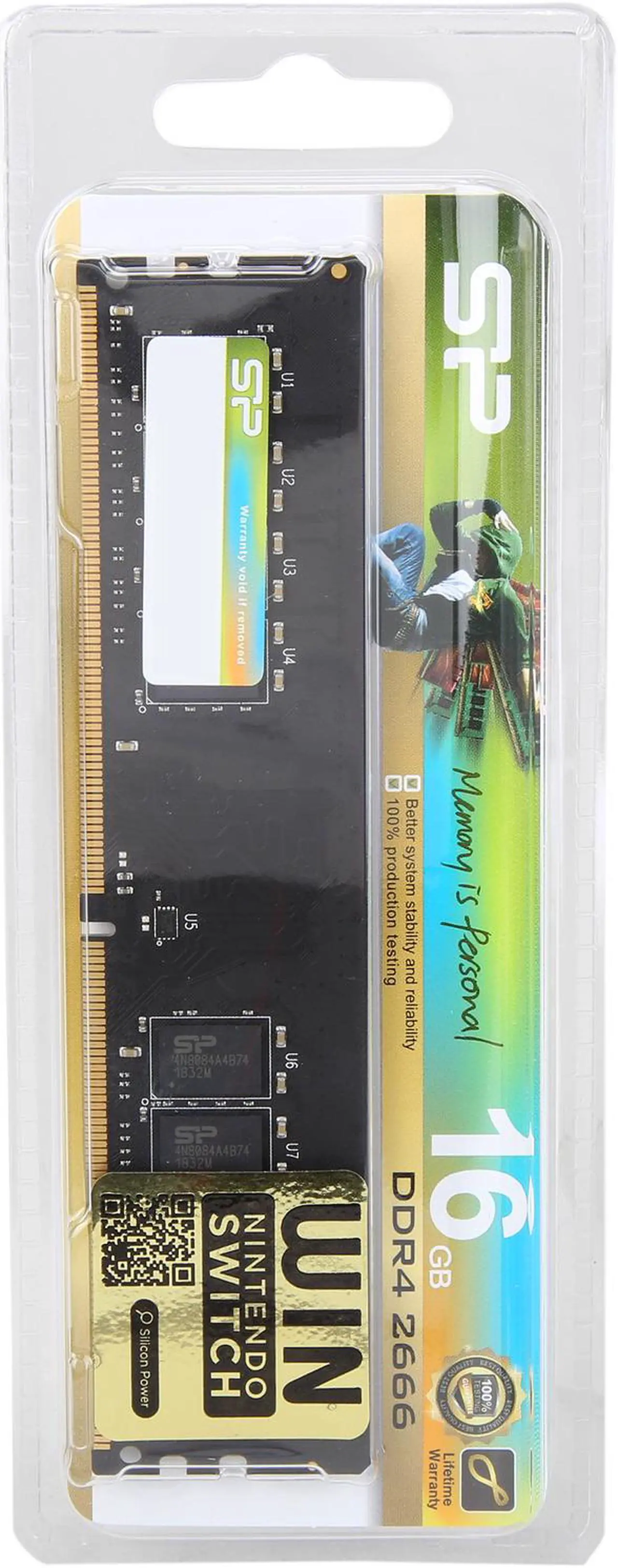 Silicon Power 16GB DDR4 2666MHz PC4-21300 Desktop Memory Module CL19 288 Pins