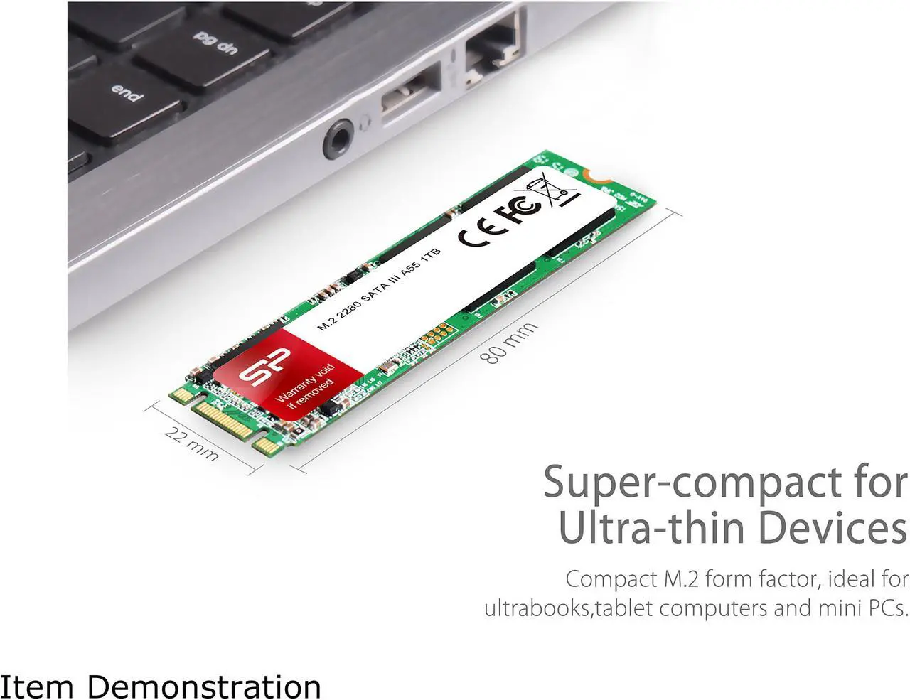 Alt view image 3 of 7 - Silicon Power Ace A55 M.2 2280 1TB SATA III 3D NAND Internal Solid State Drive (SSD) SP001TBSS3A55M28