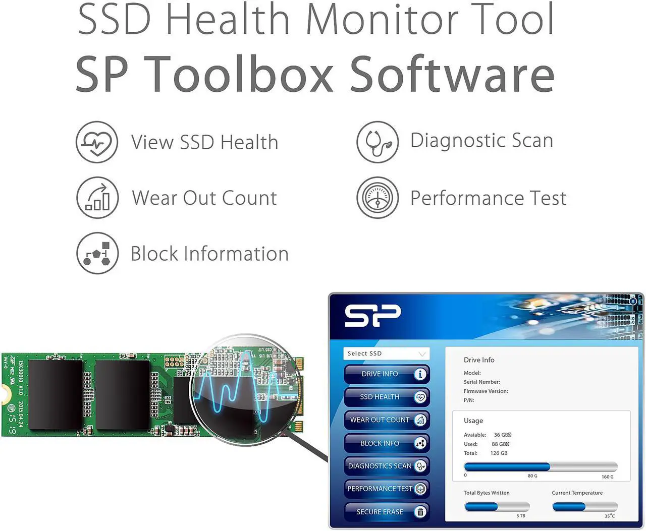 Alt view image 4 of 7 - Silicon Power Ace A55 M.2 2280 1TB SATA III 3D NAND Internal Solid State Drive (SSD) SP001TBSS3A55M28