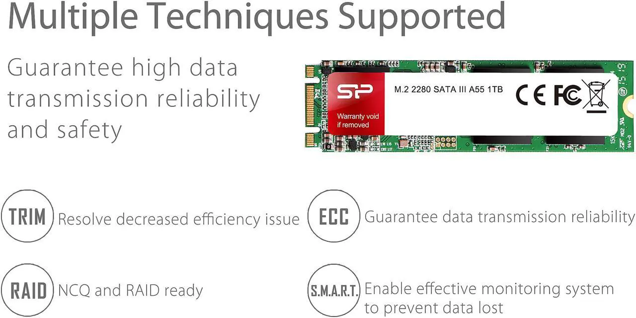 Alt view image 5 of 7 - Silicon Power Ace A55 M.2 2280 1TB SATA III 3D NAND Internal Solid State Drive (SSD) SP001TBSS3A55M28