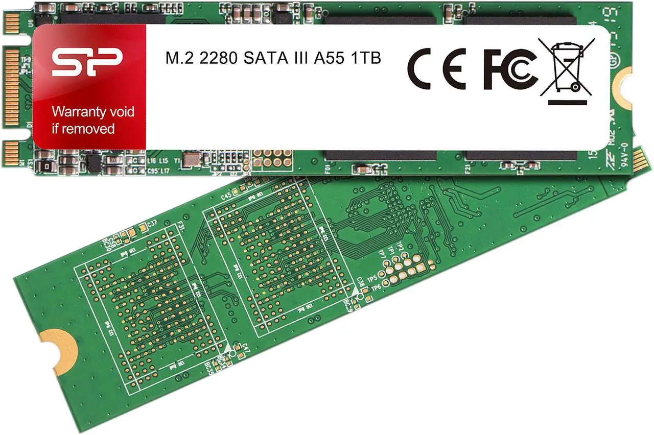 Alt view image 2 of 7 - Silicon Power Ace A55 M.2 2280 1TB SATA III 3D NAND Internal Solid State Drive (SSD) SP001TBSS3A55M28