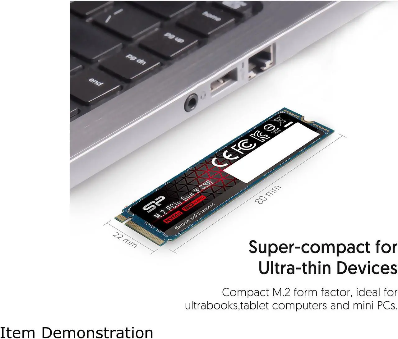 Alt view image 3 of 6 - Silicon Power 2TB NVMe M.2 2280 PCIe Gen3 x4 TLC R/W up to 3,400/3,000 MB/s SSD (SP002TBP34A80M28)