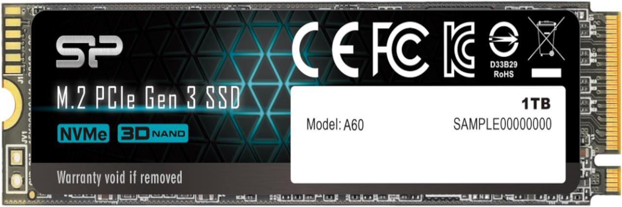 Main image of Silicon Power 1TB NVMe PCIe Gen3 x4 M.2 2280 SSD (SU001TBP34A60M28SN)