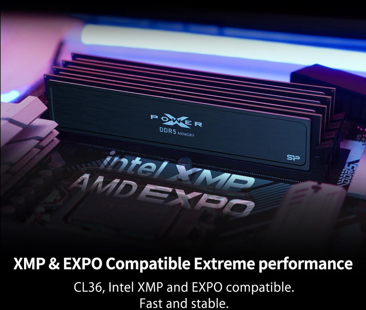 Alt view image 3 of 5 - Silicon Power DDR5 32GB (2x16GB) Value Gaming 6000MT/s (PC5-48000) 288-pin CL36 1.35V UDIMM Desktop Memory Module RAM SU032GXLWU60CFDJSN
