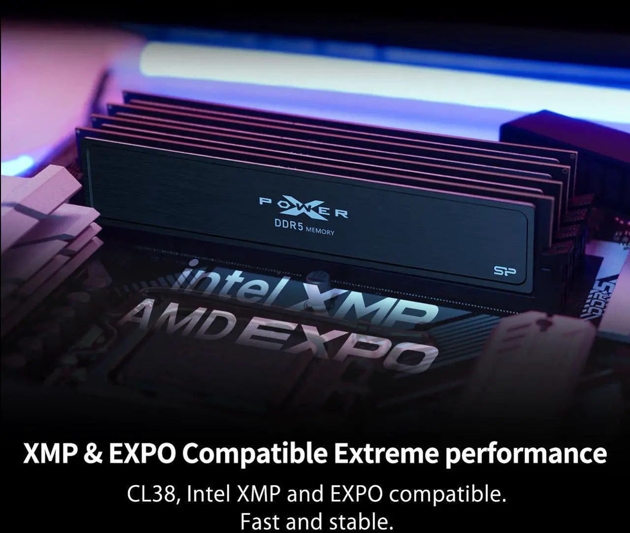 Alt view image 3 of 5 - Silicon Power DDR5 64GB (2x32GB) Value Gaming 6000MT/s (PC5-48000) 288-pin CL38 1.35V UDIMM Desktop Memory Module RAM SU064GXLWU60BFDJSN