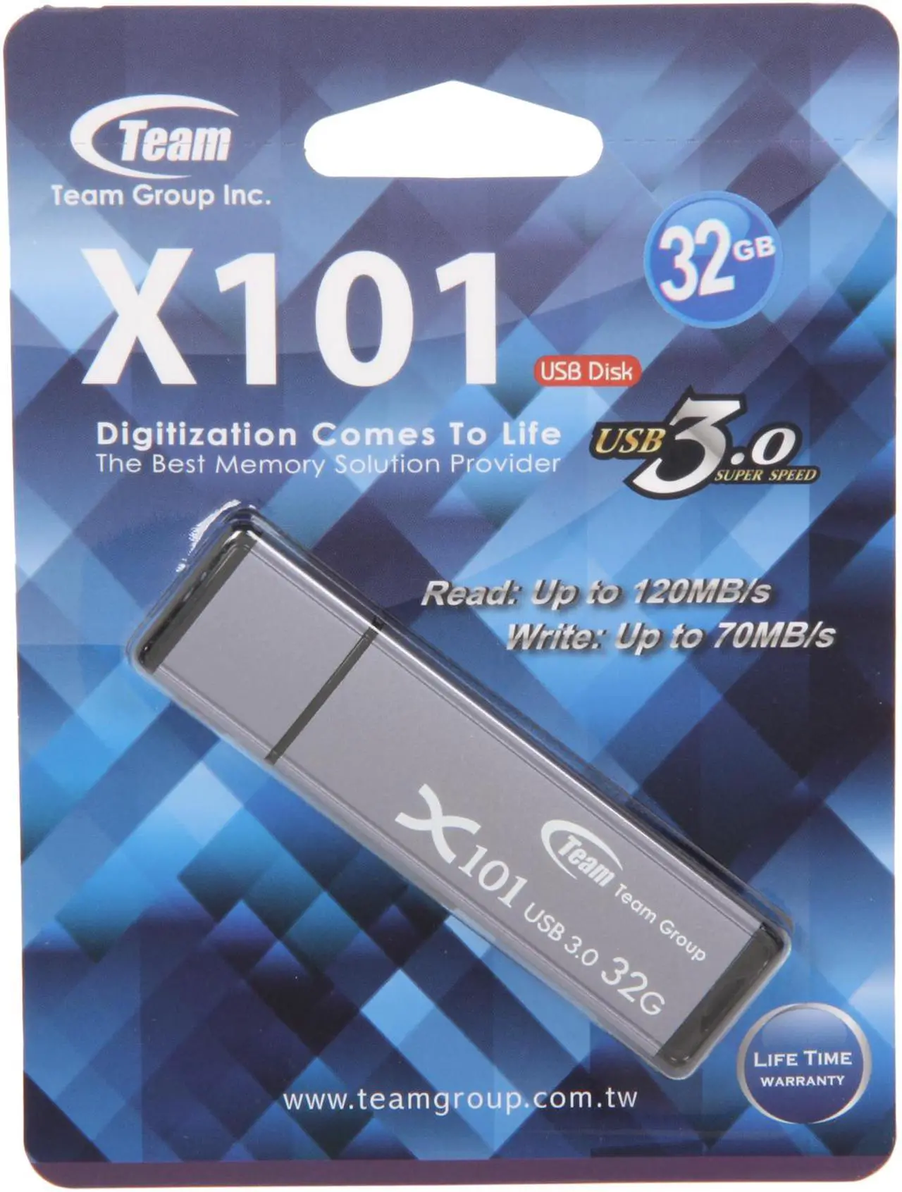 Alt view image 4 of 4 - Team X101 32GB USB 3.0 Flash Drive TG032GX101L3