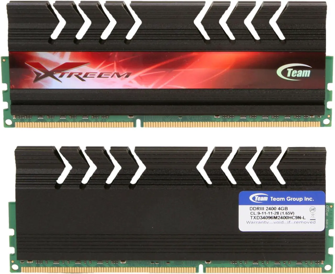 Alt view image 2 of 3 - Team 16GB (4 x 4GB) DDR3 2400 (PC3 19200) Desktop Memory Model TXD316G2400HC9NQC-L