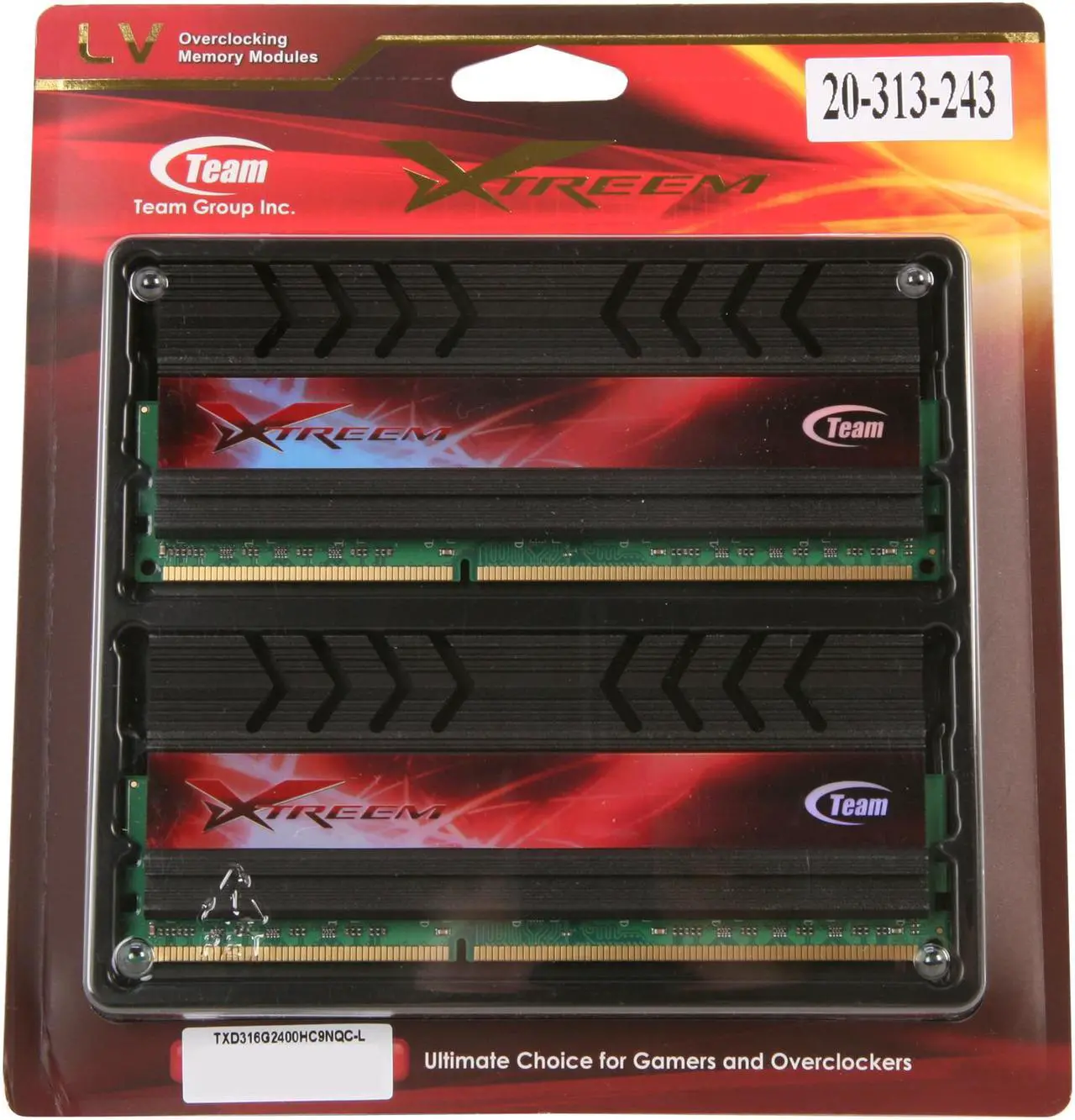 Alt view image 3 of 3 - Team 16GB (4 x 4GB) DDR3 2400 (PC3 19200) Desktop Memory Model TXD316G2400HC9NQC-L