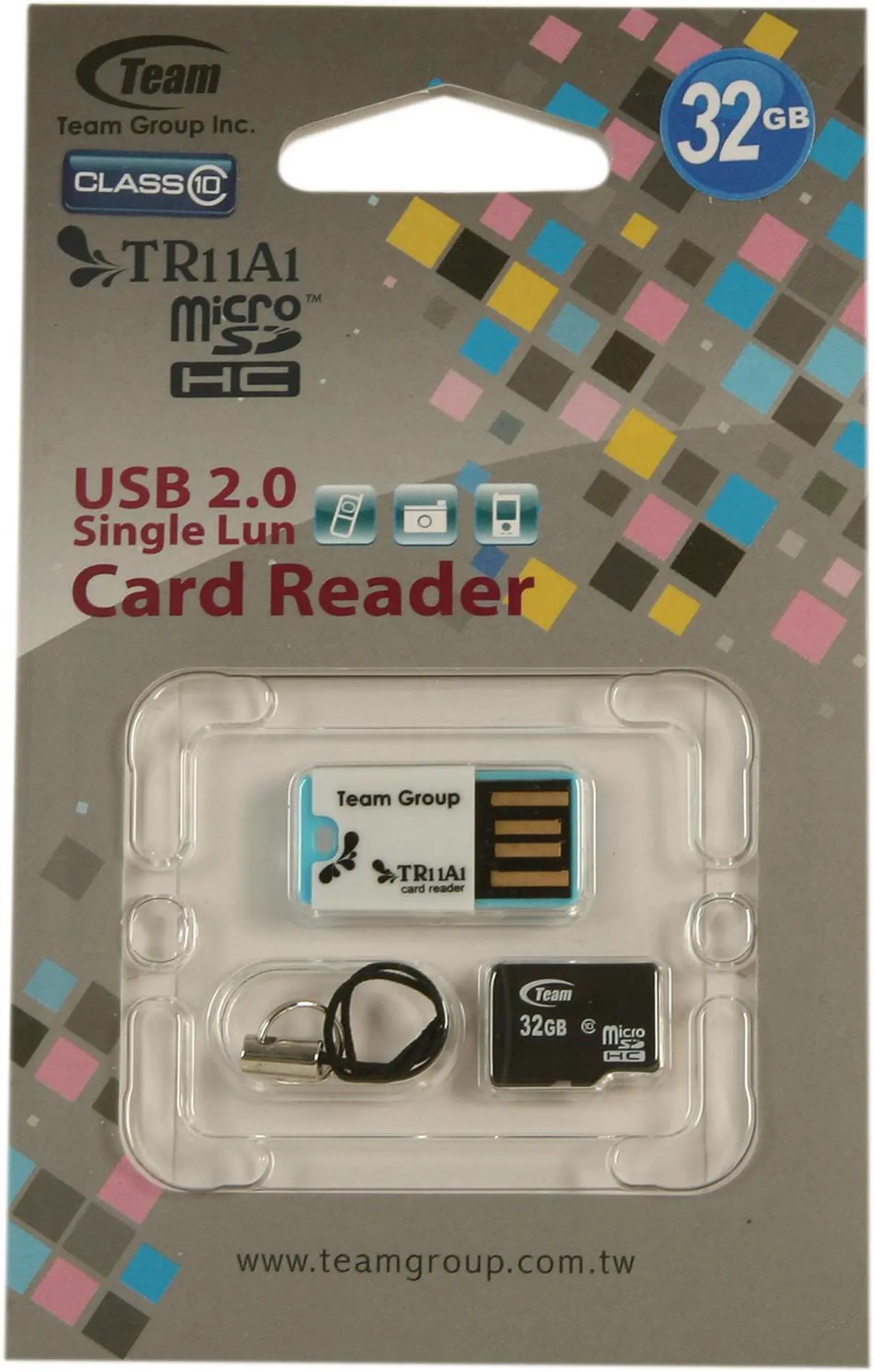 Alt view image 5 of 5 - Team 32GB microSDHC Flash Card w/ USB2.0 Micro SD Card Reader TR11A1 Model TG032G0MC28C