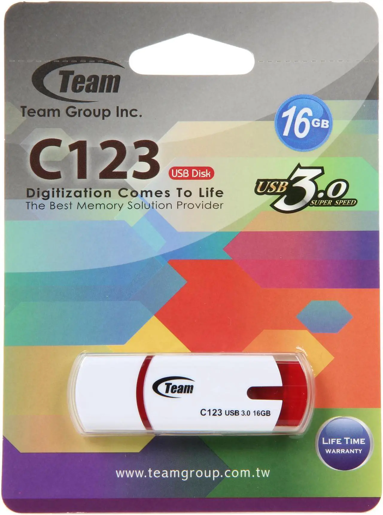 Alt view image 5 of 5 - Team C123 16GB USB 3.0 Flash Drive TC123316GW01