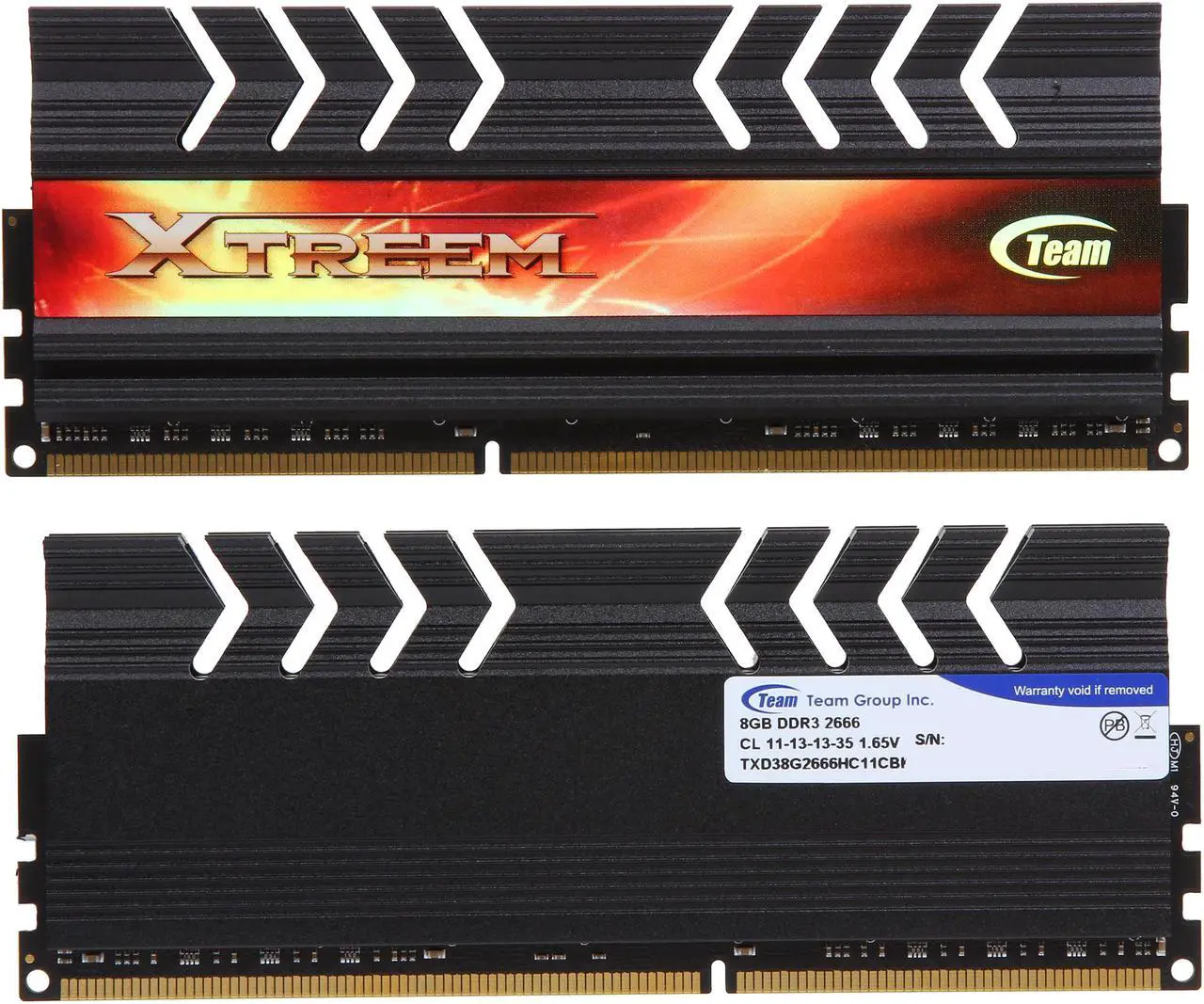 Alt view image 2 of 3 - Team Xtreem 16GB (2 x 8GB) DDR3 2666 (PC3 21300) Desktop Memory Model TXD316G2666HC11CDC01