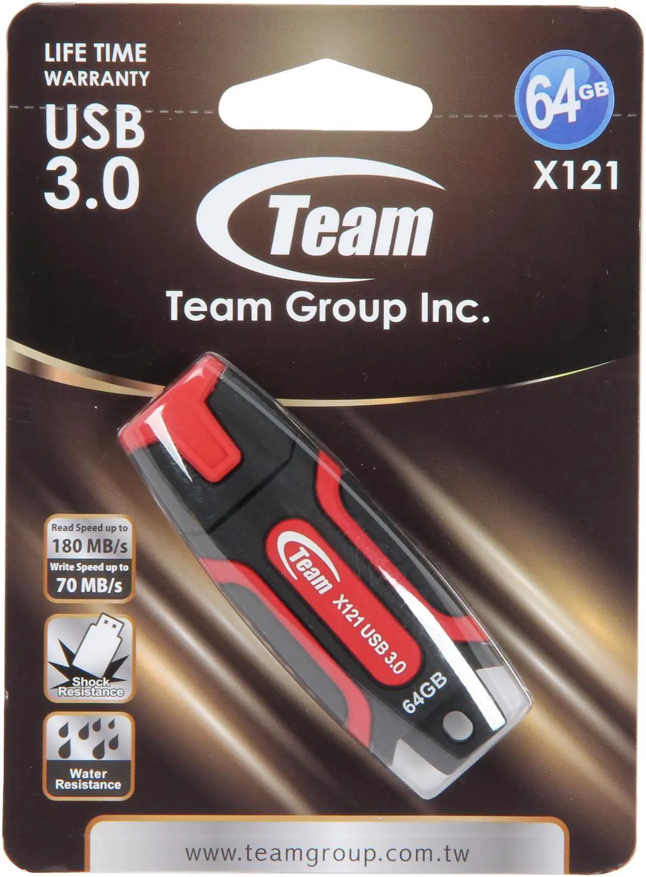 Alt view image 5 of 5 - Team X Series 64GB Flash Drive TX12164GR01
