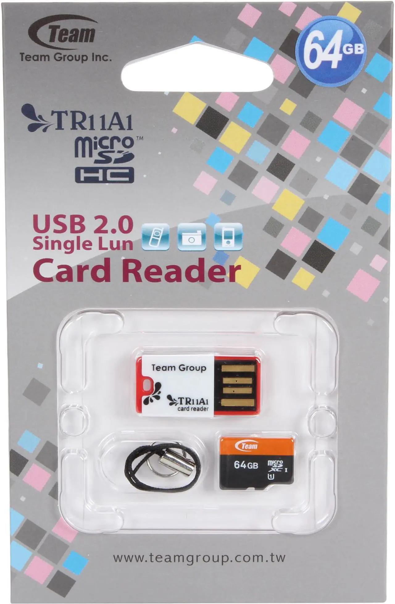 Main image of Team Xtreem 64GB microSDXC Flash Card With Card Reader Model TUSDX64GUHS30