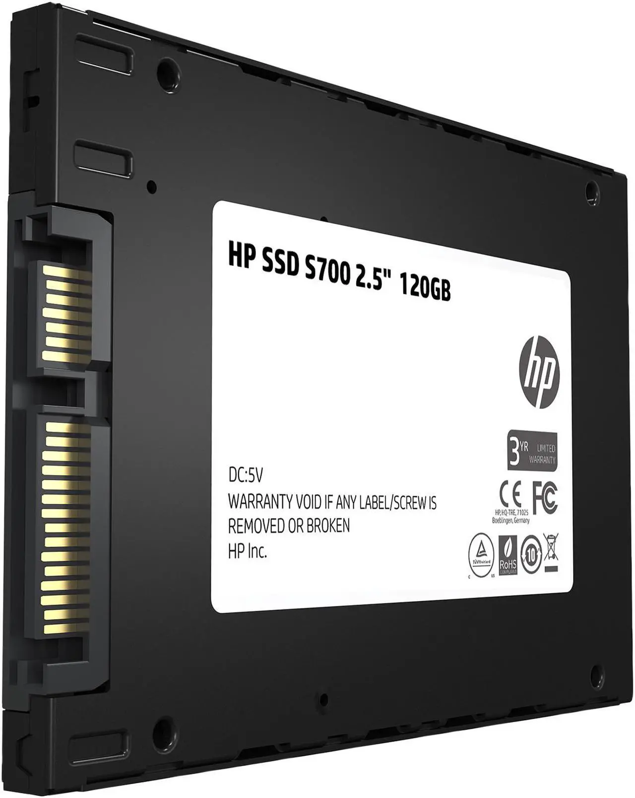 Alt view image 5 of 6 - HP S700 2.5" 120GB SATA III 3D TLC Internal Solid State Drive (SSD) 2DP97AA#ABC