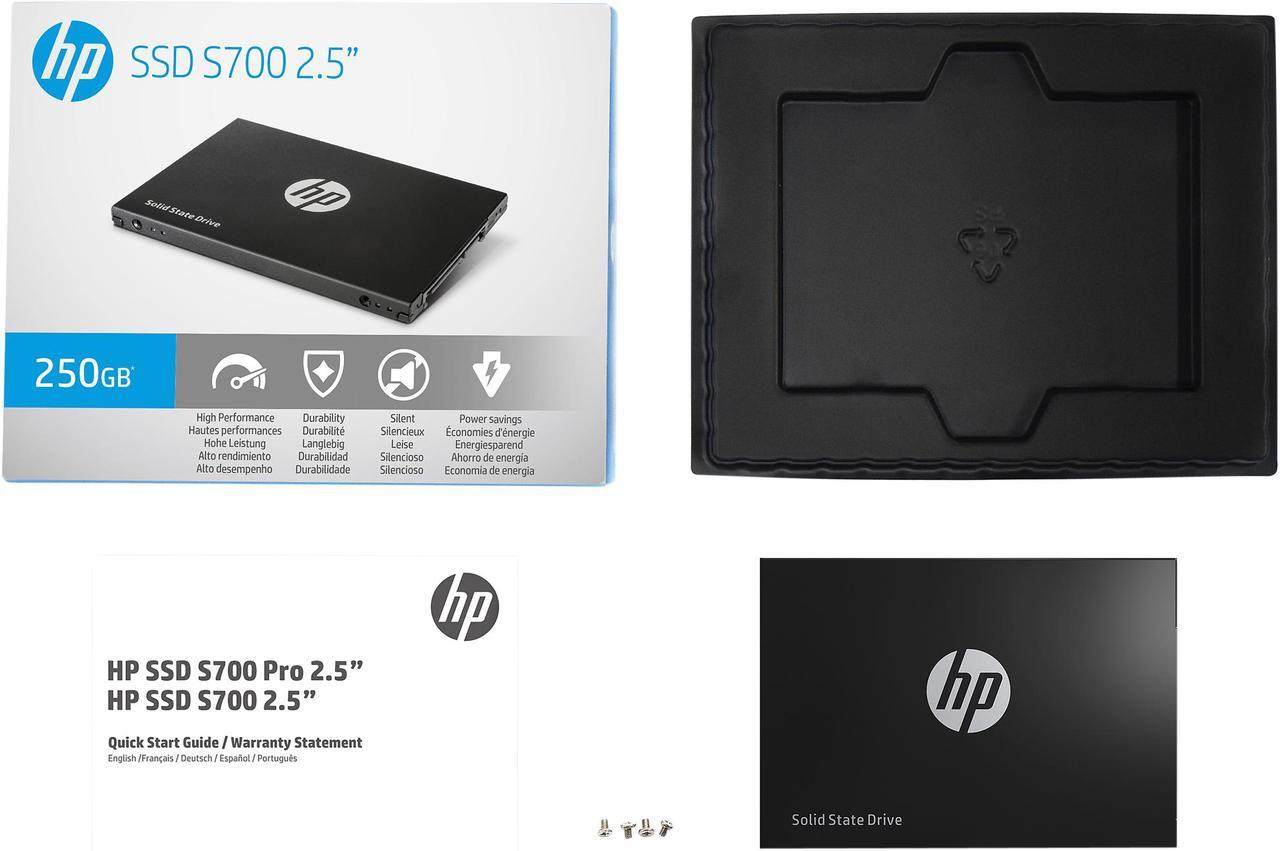 Alt view image 6 of 6 - HP S700 2.5" 250GB SATA III 3D TLC Internal Solid State Drive (SSD) 2DP98AA#ABC
