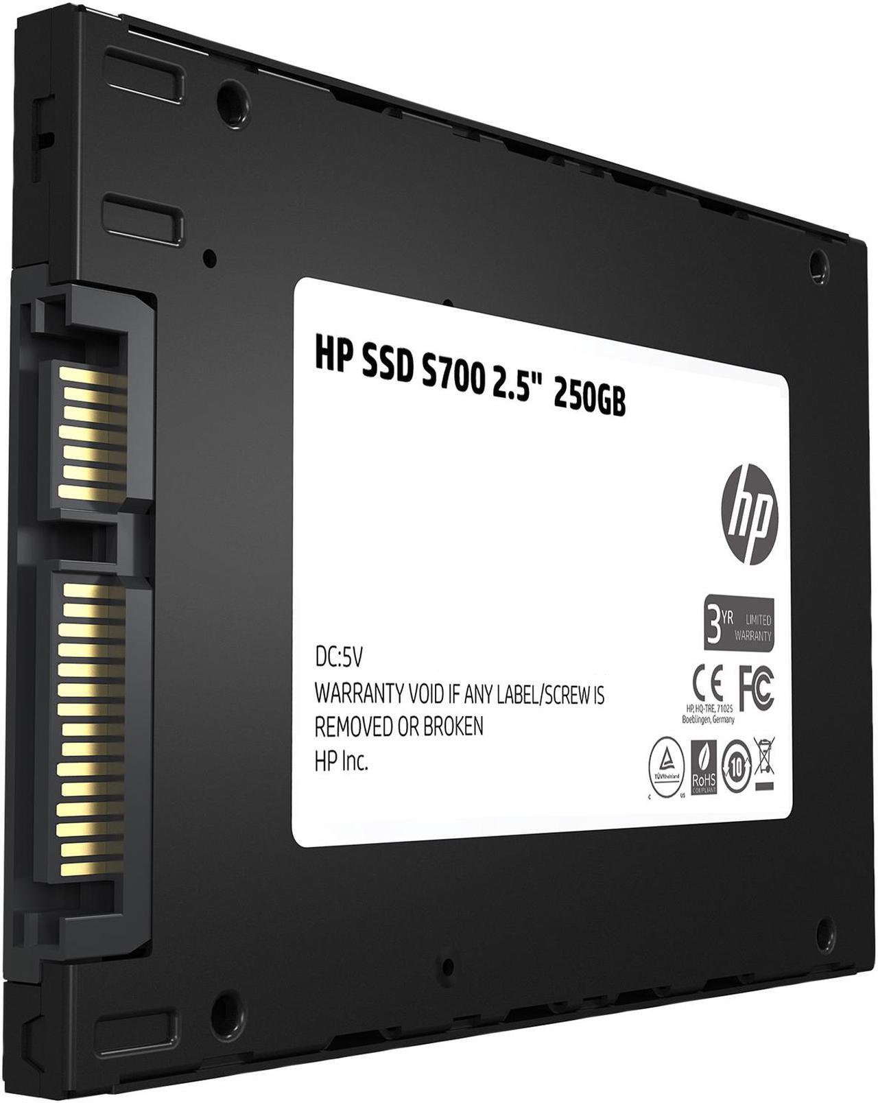 Alt view image 5 of 6 - HP S700 2.5" 250GB SATA III 3D TLC Internal Solid State Drive (SSD) 2DP98AA#ABC