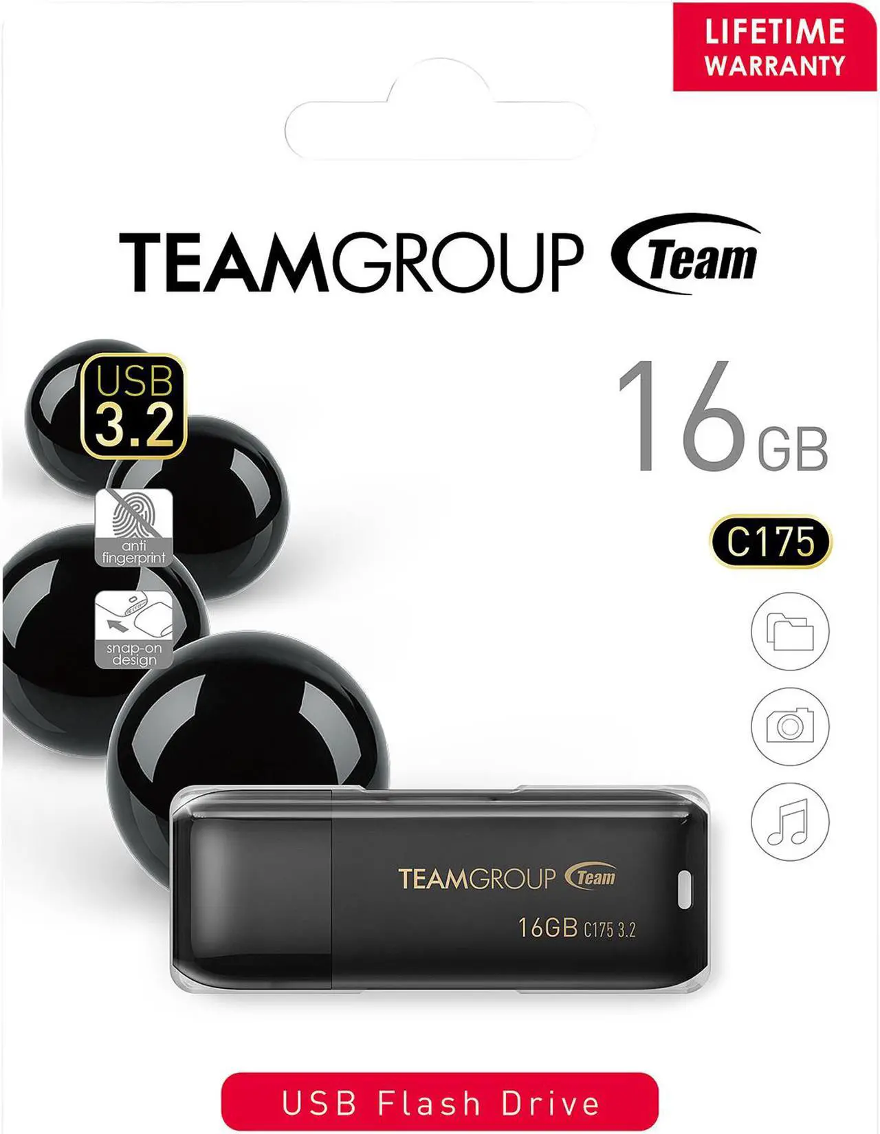Alt view image 6 of 6 - TEAM 16GB C175 USB 3.2 Gen 1 Flash Drive, Speed Up to 75MB/s (TC175316GB01)
