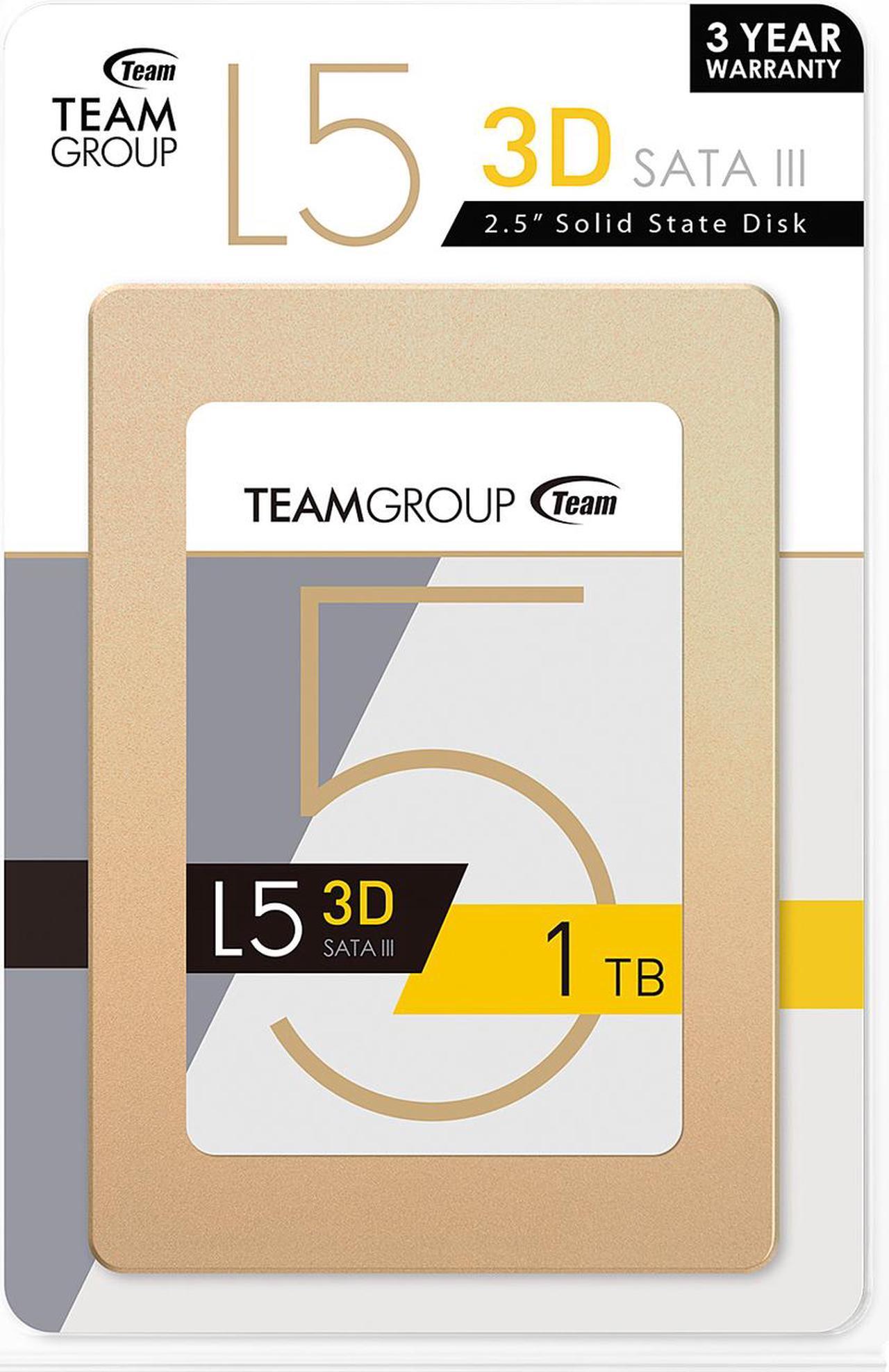 Alt view image 4 of 3 - Team Group L5 3D 2.5" 1TB SATA III 3D NAND Internal Solid State Drive (SSD) T253TD001T3C101