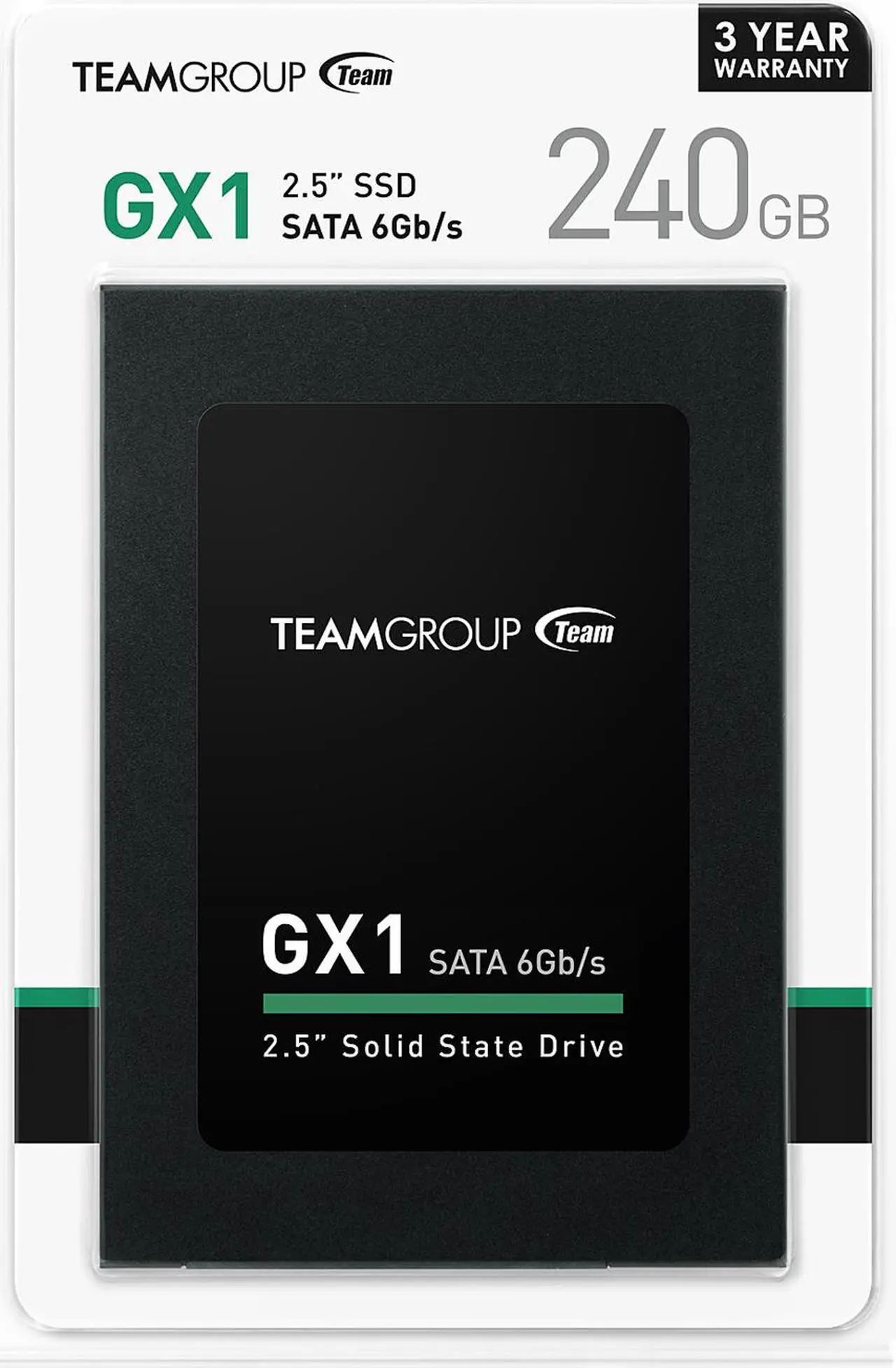 Alt view image 3 of 3 - Team Group GX1 2.5" 240GB SATA III 3D NAND TLC Internal Solid State Drive (SSD) T253X1240G0C101