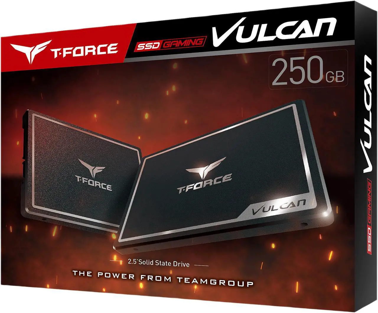 Alt view image 3 of 3 - Team Group T-Force VULCAN 2.5" 250GB SATA III 3D NAND Internal Solid State Drive (SSD) T253TV250G3C301