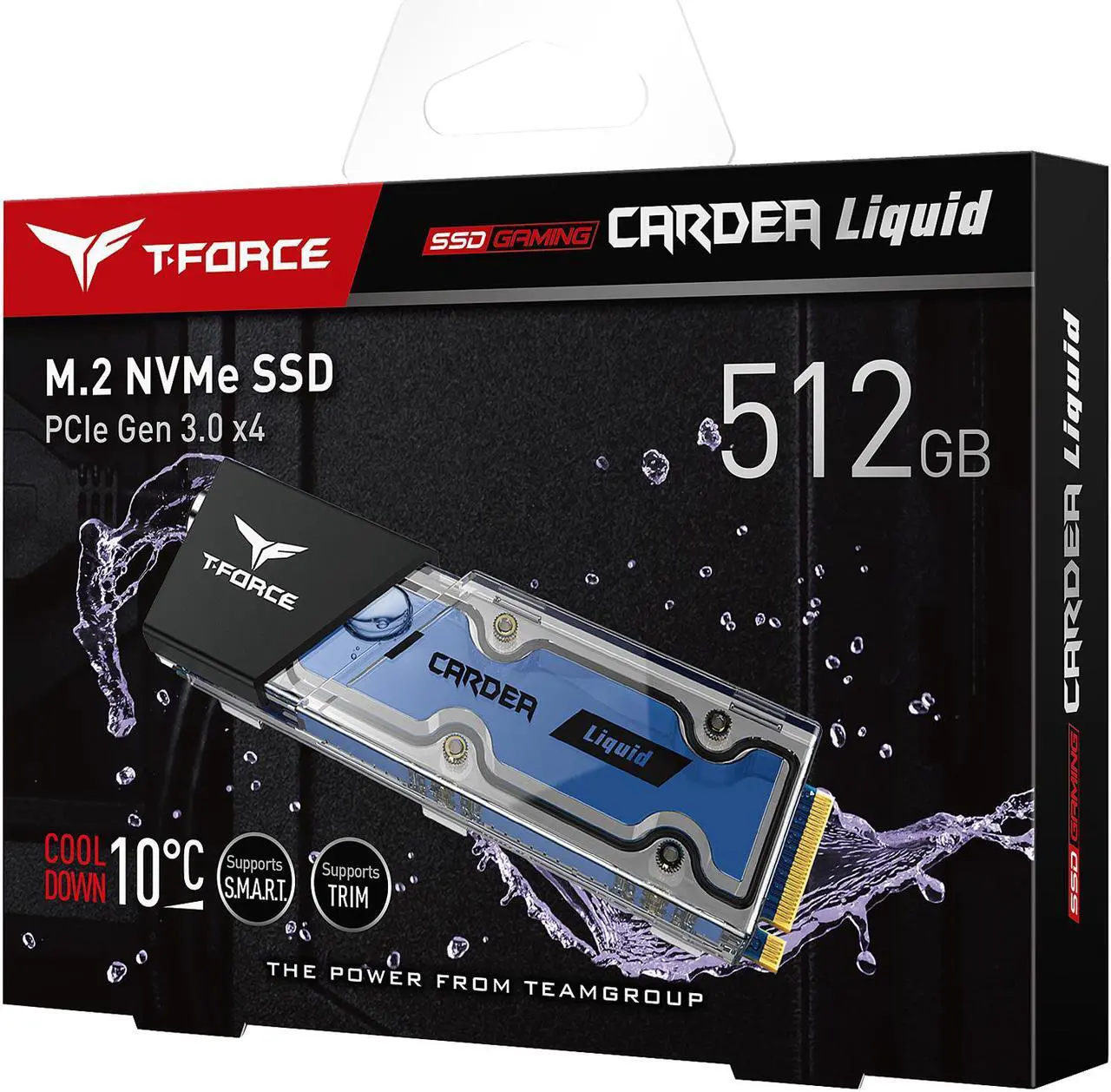 Alt view image 4 of 4 - Team Group T-Force Cardea Liquid M.2 2280 512GB PCIe 3.0 x4 with NVMe 1.3 Internal Solid State Drive (SSD) TM8FP5512G0C119