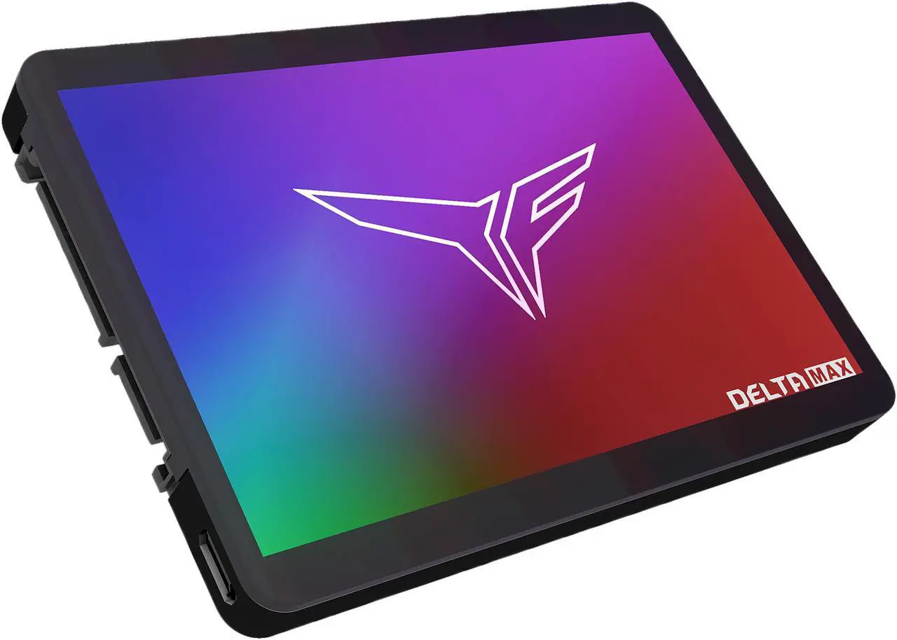 Alt view image 2 of 3 - Team Group T-FORCE Delta Max RGB SSD 2.5" 500GB SATA III 3D NAND Internal RGB Solid State Drive (SSD) (For MB with 5V ADD Header)