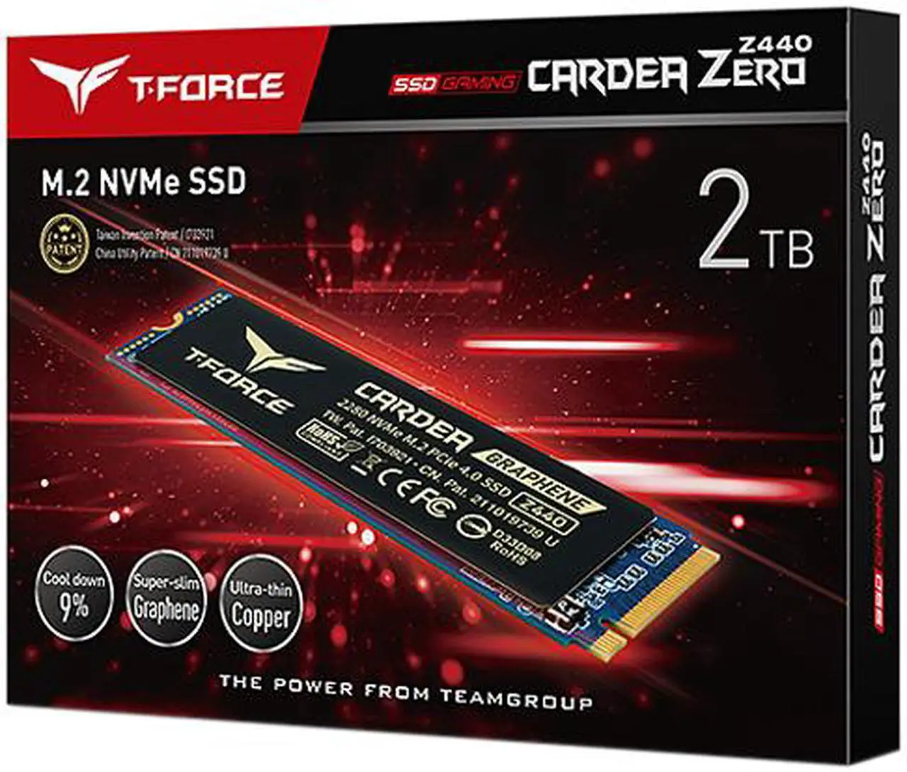 Alt view image 2 of 2 - Team Group T-FORCE CARDEA ZERO Z440 M.2 2280 2TB PCIe Gen 4.0 x4 with NVMe 1.3 3D NAND, PS5 Compatible, Internal Solid State Drive (SSD) TM8FP7002T0C311