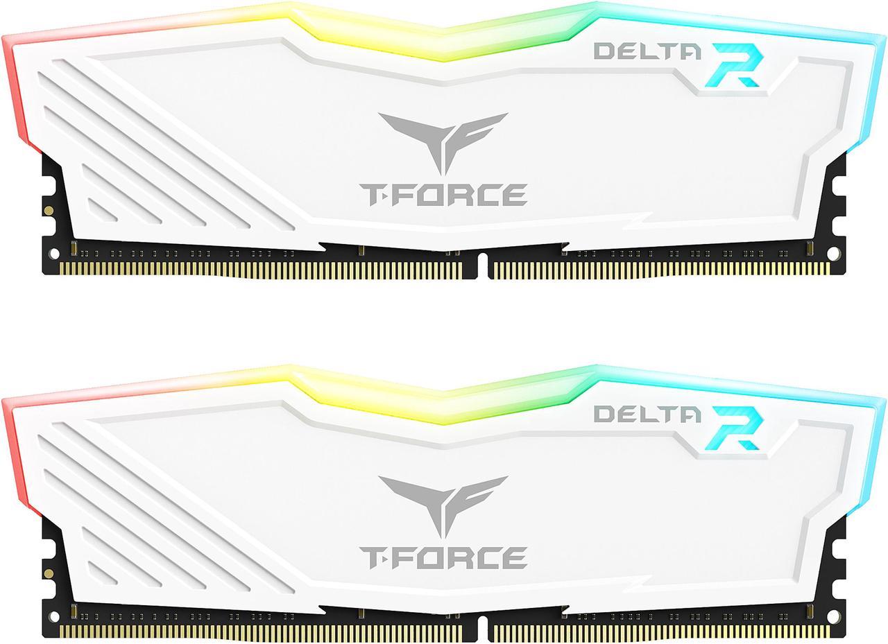 Team T-Force Delta RGB 32GB (2 x 16GB) 288-Pin PC RAM DDR4 3600 (PC4 28800) Desktop Memory Model TF4D432G3600HC18JDC01