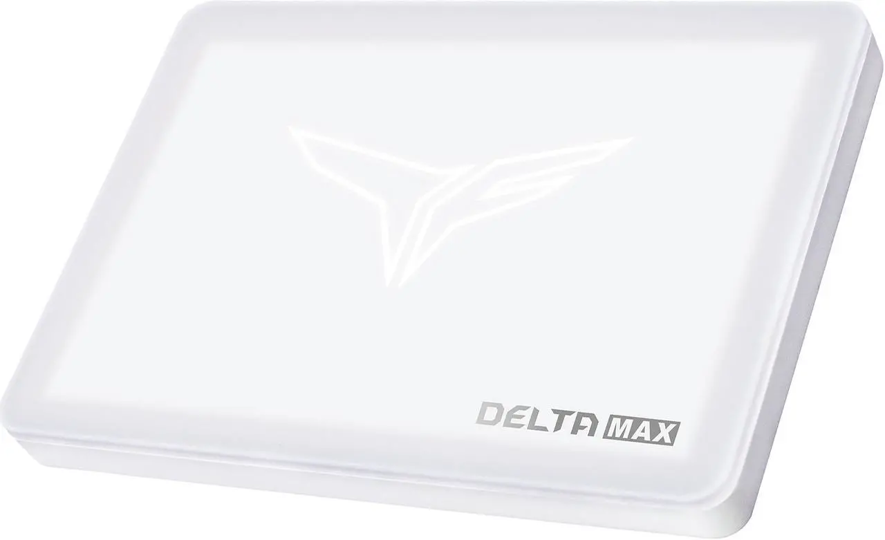 Alt view image 4 of 5 - Team Group T-FORCE DELTA MAX WHITE RGB 2.5" 1TB SATA III 3D NAND Internal Solid State Drive (SSD) T253TM001T3C402