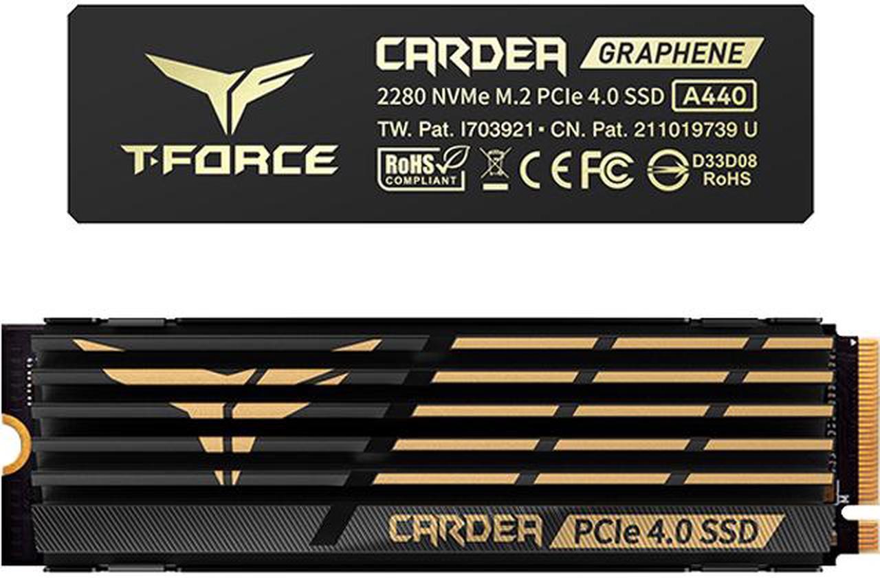 Team Group T-FORCE CARDEA A440 M.2 2280 4TB PCIe Gen 4.0 x4 NVMe 1.4 Internal Solid State Drive (SSD) TM8FPZ004T0C327