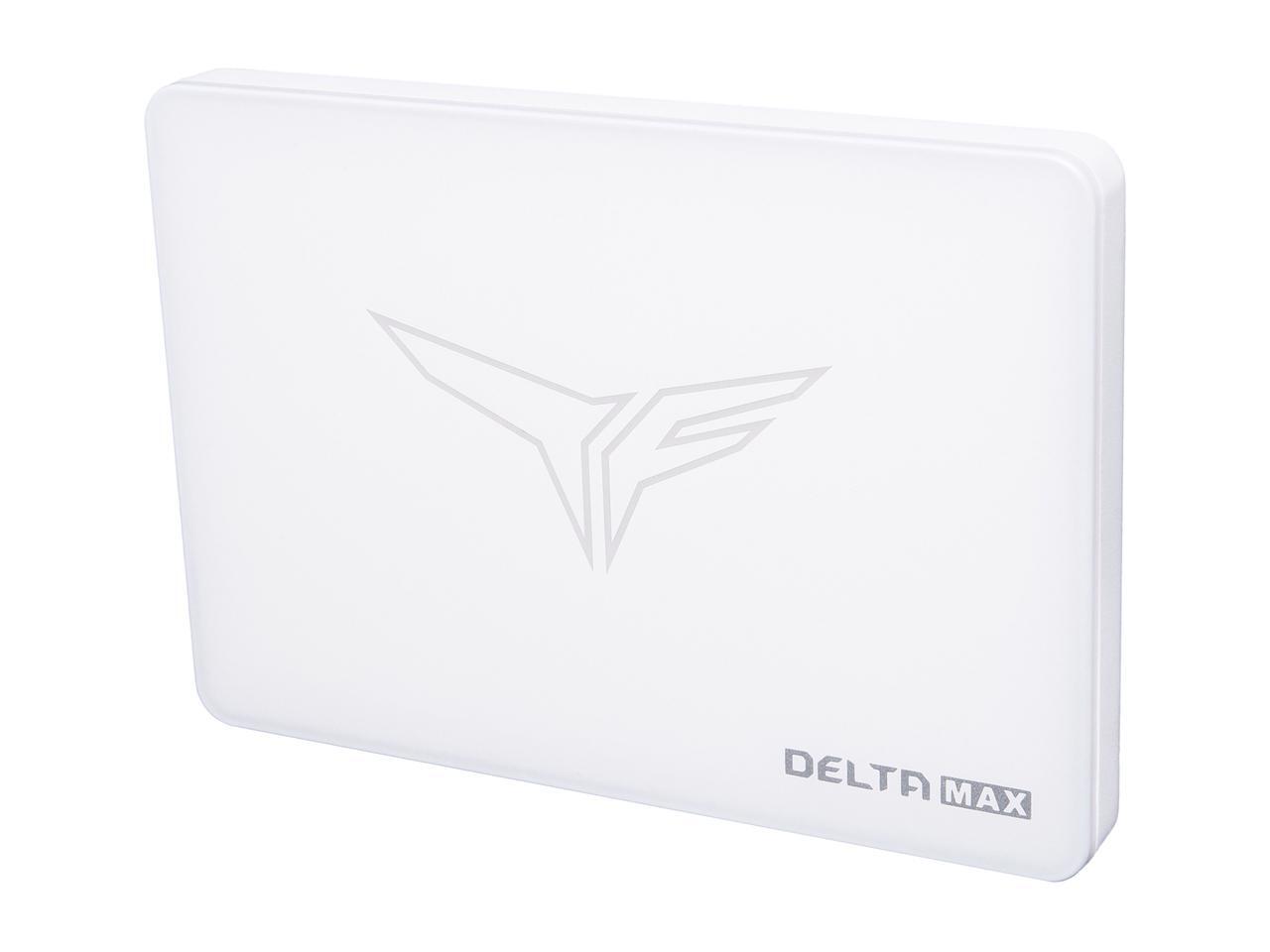 Team Group T-FORCE DELTA MAX WHITE RGB LITE 2.5" 1TB SATA III 3D NAND Internal Solid State Drive (SSD) T253TM001T0C425