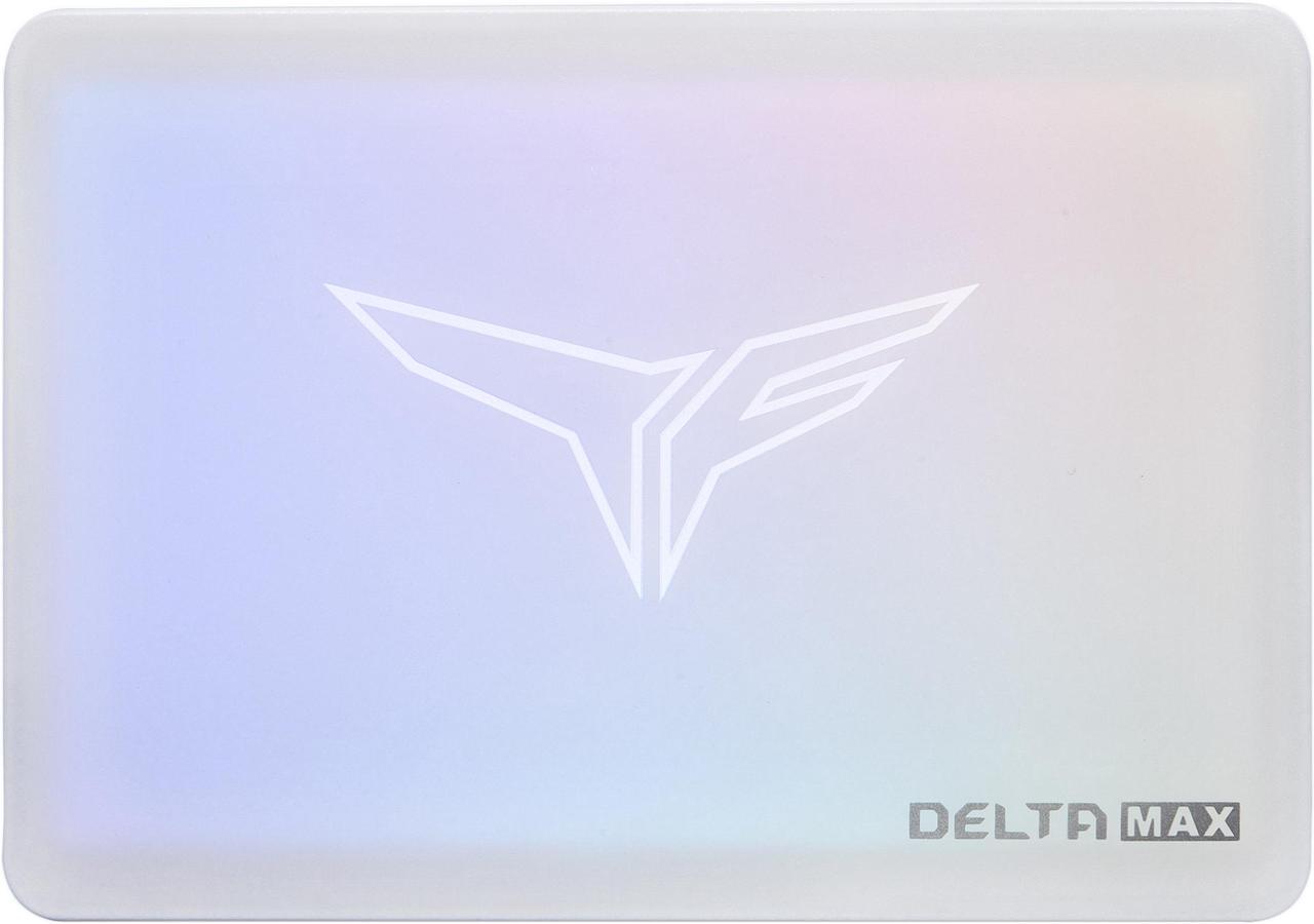 Team Group T-FORCE DELTA MAX WHITE RGB LITE 2.5" 1TB SATA III 3D NAND Internal Solid State Drive (SSD) T253TM001T0C425