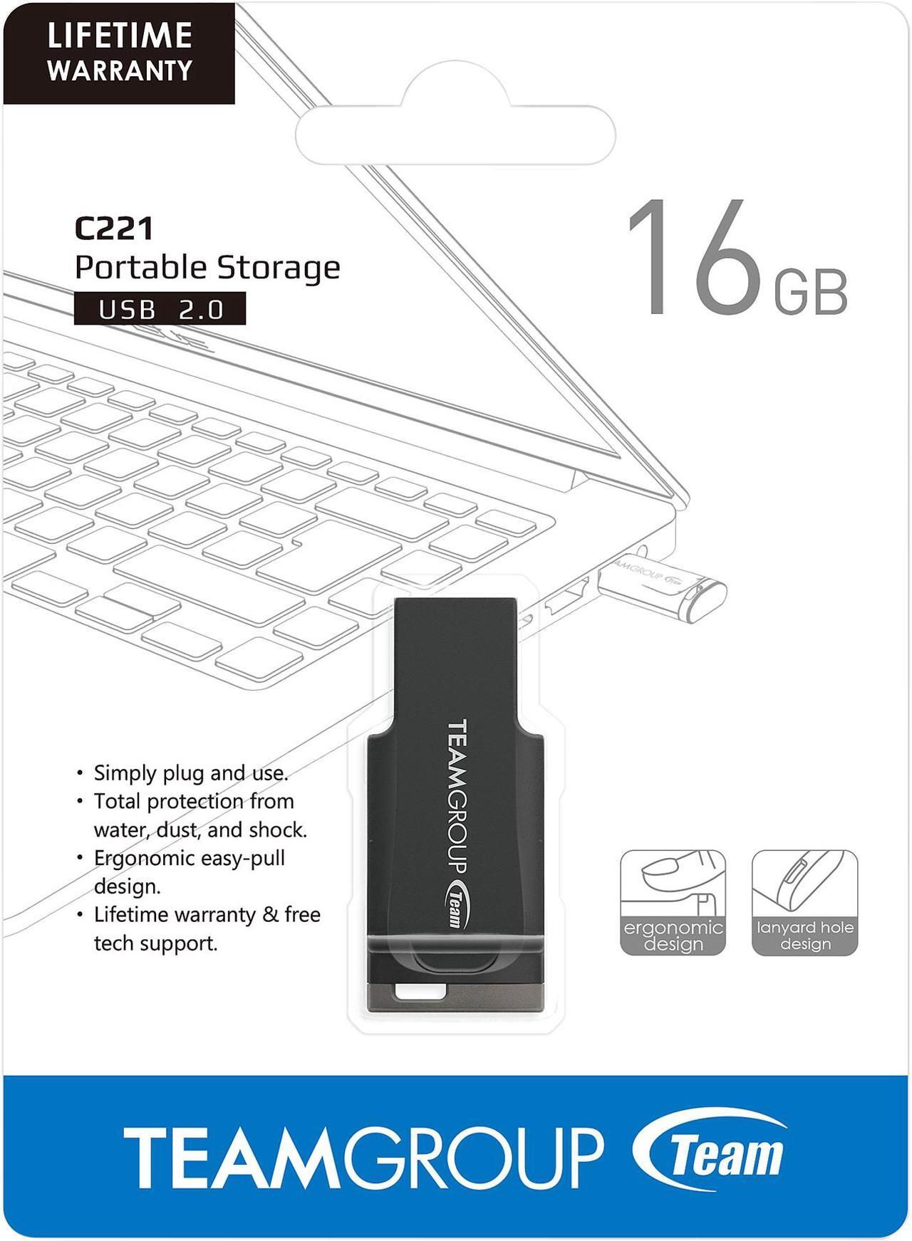 Alt view image 4 of 4 - Team Group 16GB C221 USB 2.0 Flash Drive (TC22116GN01)