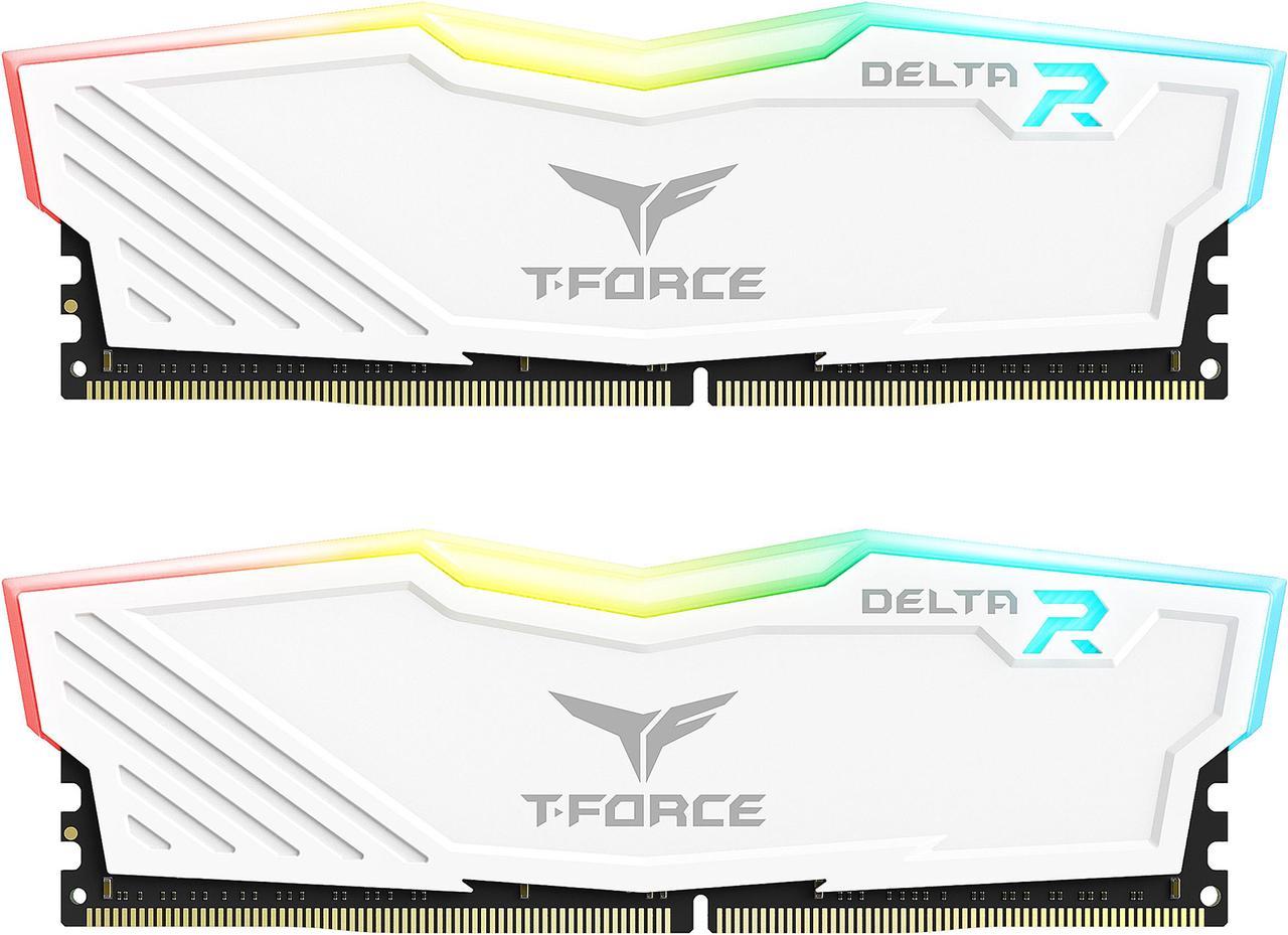 Team T-Force Delta RGB 16GB (2 x 8GB) 288-Pin PC RAM DDR4 3200 (PC4 25600) Desktop Memory Model TF4D416G3200HC16FDC01