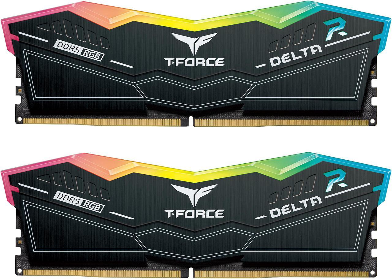 Team T-Force Delta RGB 32GB (2 x 16GB) 288-Pin PC RAM DDR5 6600 (PC5 52800) Desktop Memory Model FF3D532G6600HC34DC01