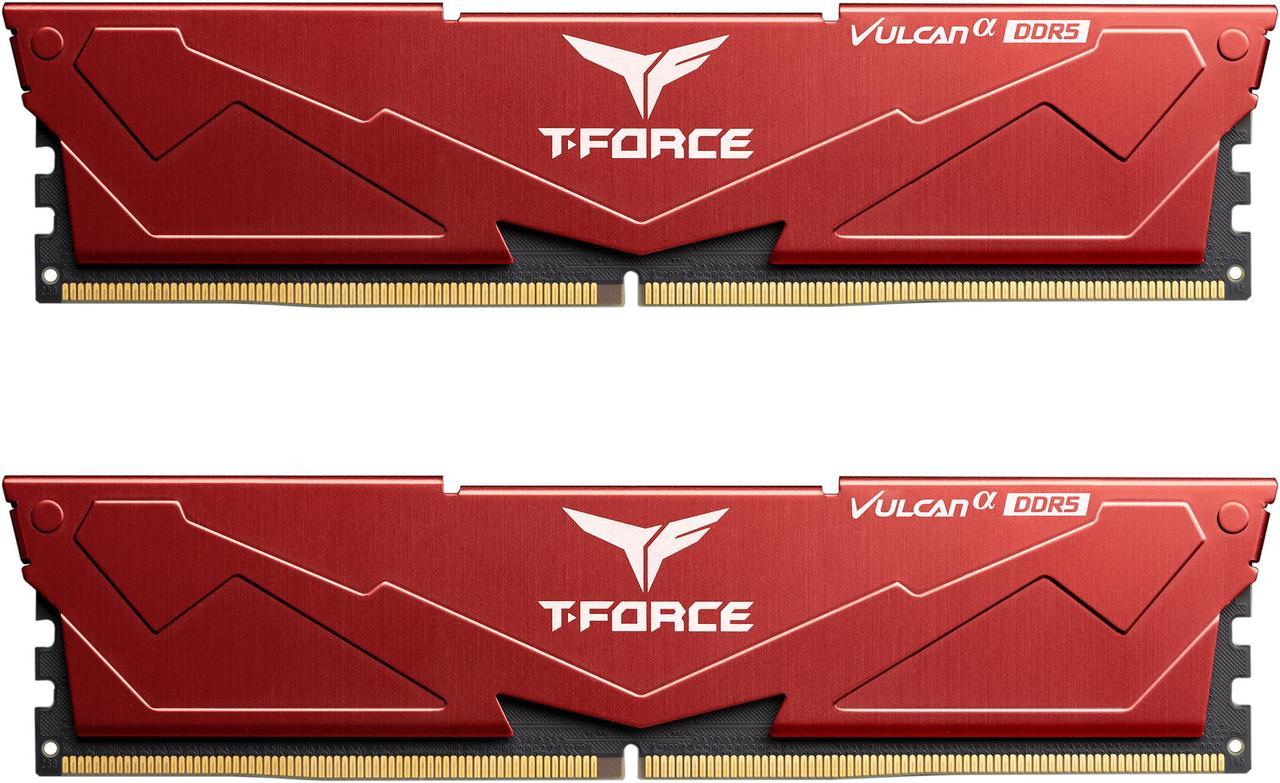 Team Group Vulcan alpha 32GB (2 x 16GB) 288-Pin PC RAM DDR5 6000 (PC5 48000) Desktop Memory Model FLARD532G6000HC38ADC01