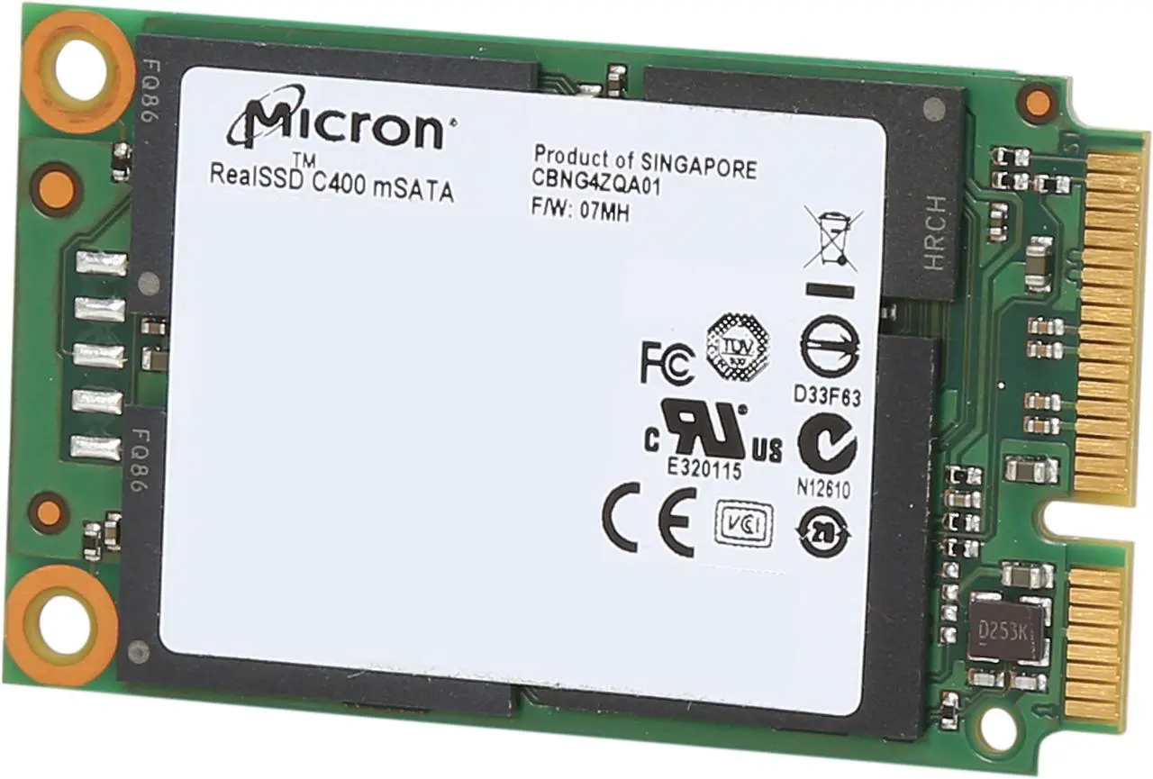 Main image of Micron C400 Client mSATA 128GB SATA 6 Gb/s Internal Solid State Drive (SSD) MTFDDAT128MAM-1J2