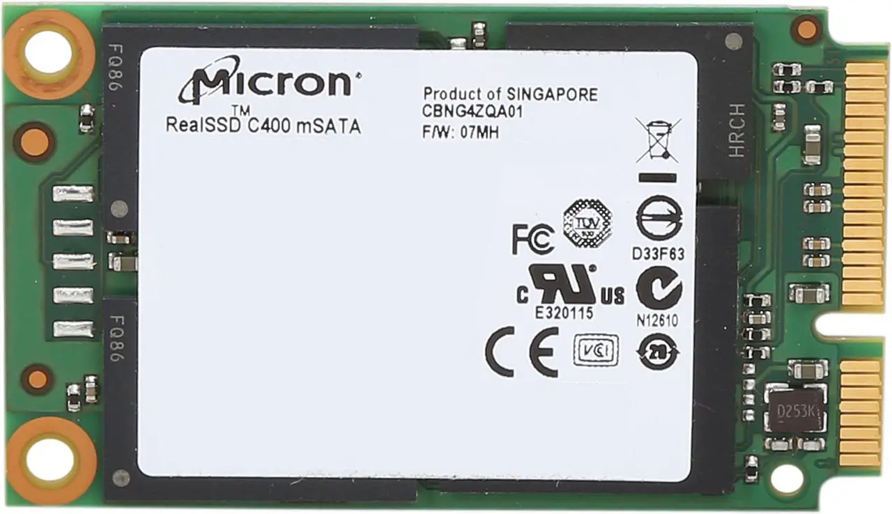 Alt view image 2 of 4 - Micron C400 Client mSATA 128GB SATA 6 Gb/s Internal Solid State Drive (SSD) MTFDDAT128MAM-1J2
