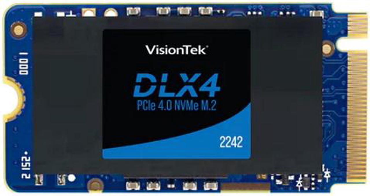 VisionTek DLX4 1 TB Solid State Drive - M.2 2242 Internal - PCI Express NVMe (PCI Express NVMe 4.0 x4) - Desktop PC Device Supported - 500 TB TBW - 5200 MB/s Maximum Read Transfer Rate - 256-bit AES