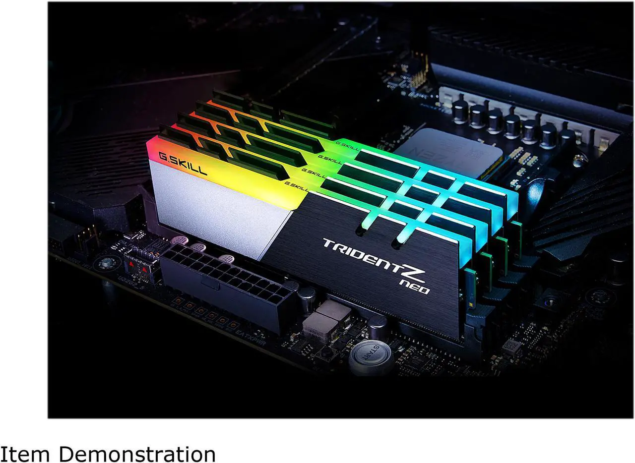 Alt view image 3 of 5 - G.SKILL Trident Z Neo Series 128GB (4 x 32GB) 288-Pin PC RAM DDR4 3600 (PC4 28800) Desktop Memory Model F4-3600C18Q-128GTZN