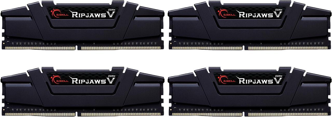 G.SKILL Ripjaws V Series 128GB (4 x 32GB) 288-Pin PC RAM DDR4 3600 (PC4 28800) Desktop Memory Model F4-3600C18Q-128GVK