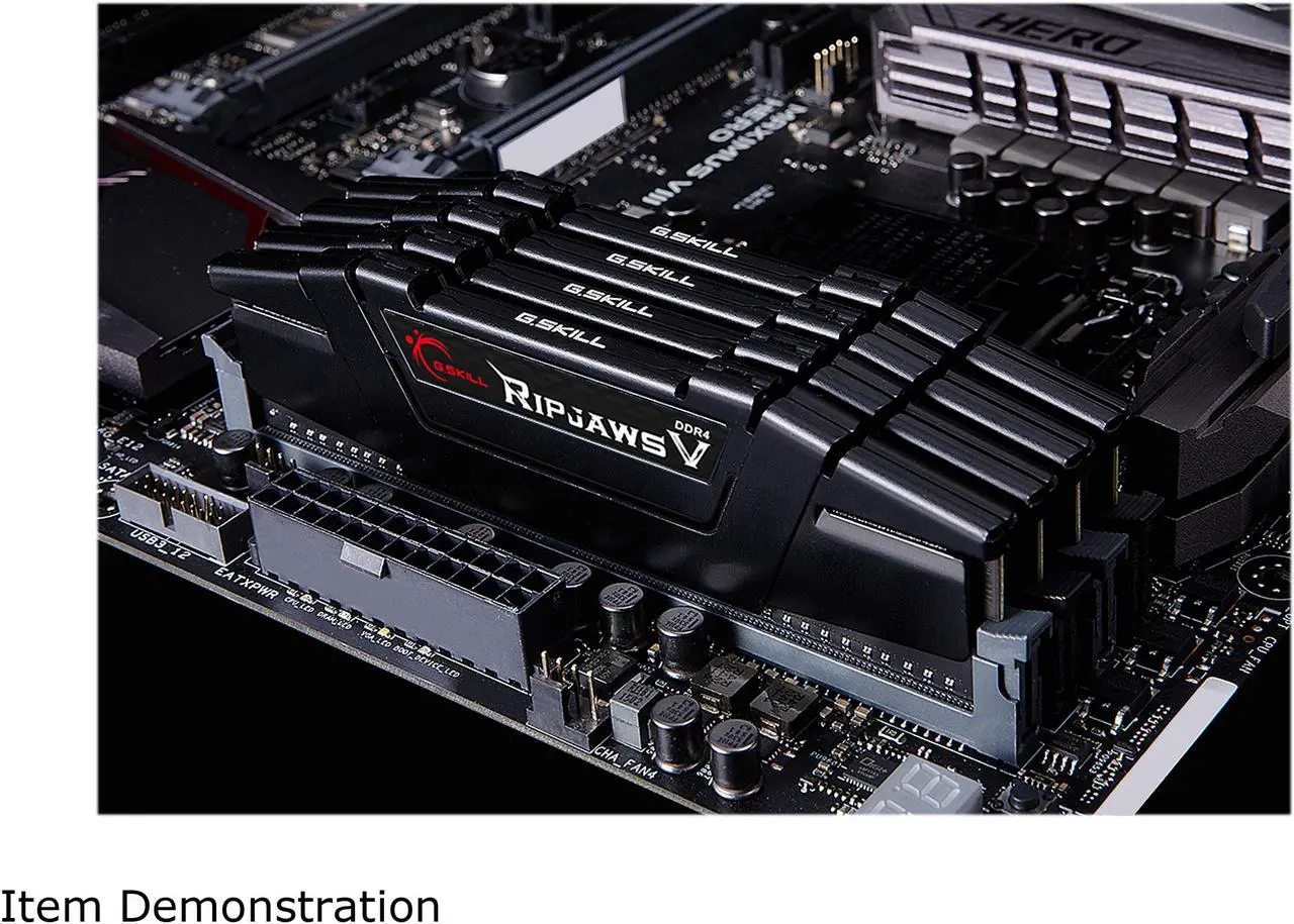 Alt view image 2 of 2 - G.SKILL Ripjaws V Series 64GB (4 x 16GB) 288-Pin PC RAM DDR4 3600 (PC4 28800) Desktop Memory Model F4-3600C14Q-64GVK