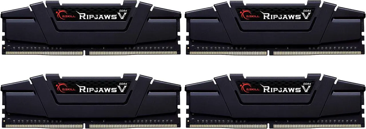 Main image of G.SKILL Ripjaws V Series 32GB (4 x 8GB) 288-Pin PC RAM DDR4 4000 (PC4 32000) Desktop Memory Model F4-4000C18Q-32GVK