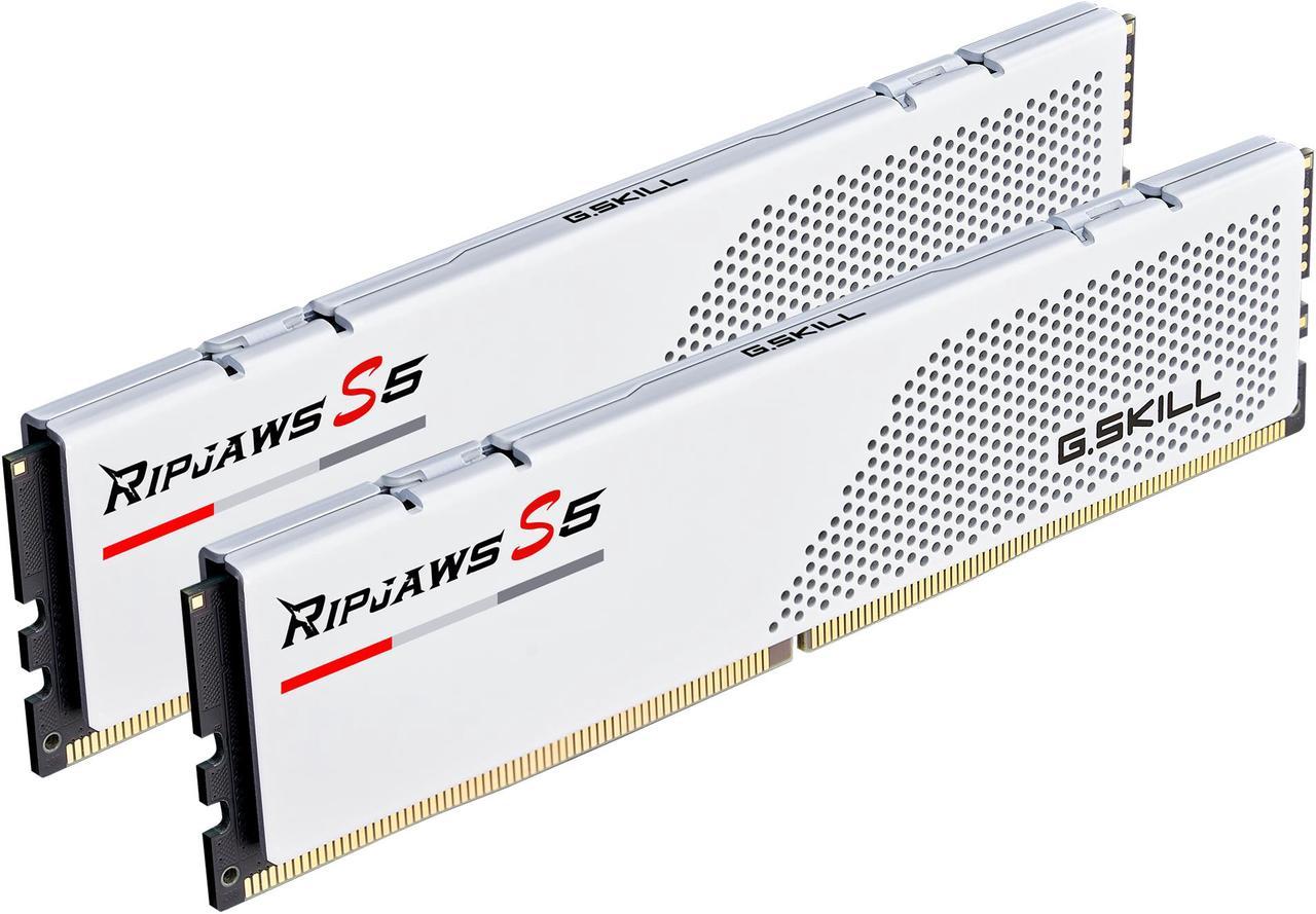 G.SKILL Ripjaws S5 Series 32GB (2 x 16GB) 288-Pin PC RAM DDR5 6000 (PC5 48000) Desktop Memory Model F5-6000J3648D16GX2-RS5W