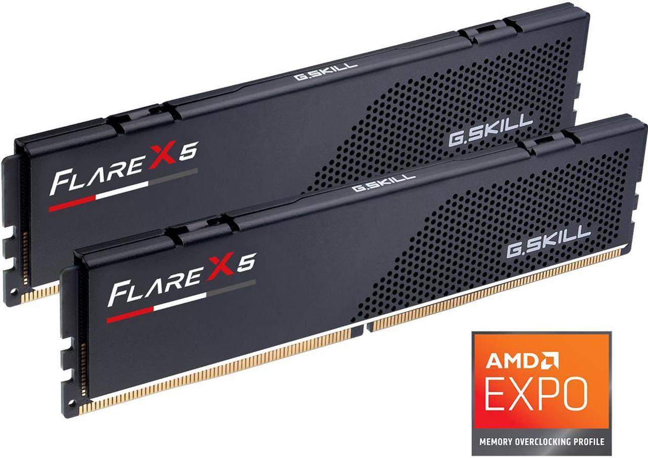 G.SKILL Flare X5 series AMD EXPO 32GB (2 x 16GB) 288-Pin PC RAM DDR5 5600 (PC5 44800) desktop memory Model F5-5600J3036D16GX2-FX5