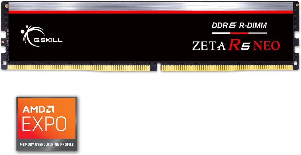Alt view image 2 of 3 - G.SKILL Zeta R5 Neo 128GB (4 x 32GB) ECC Registered DDR5 6400 R-DIMM (PC5 51200) Server  Memory Model F5-6400R3239G32GQ4-ZR5NK