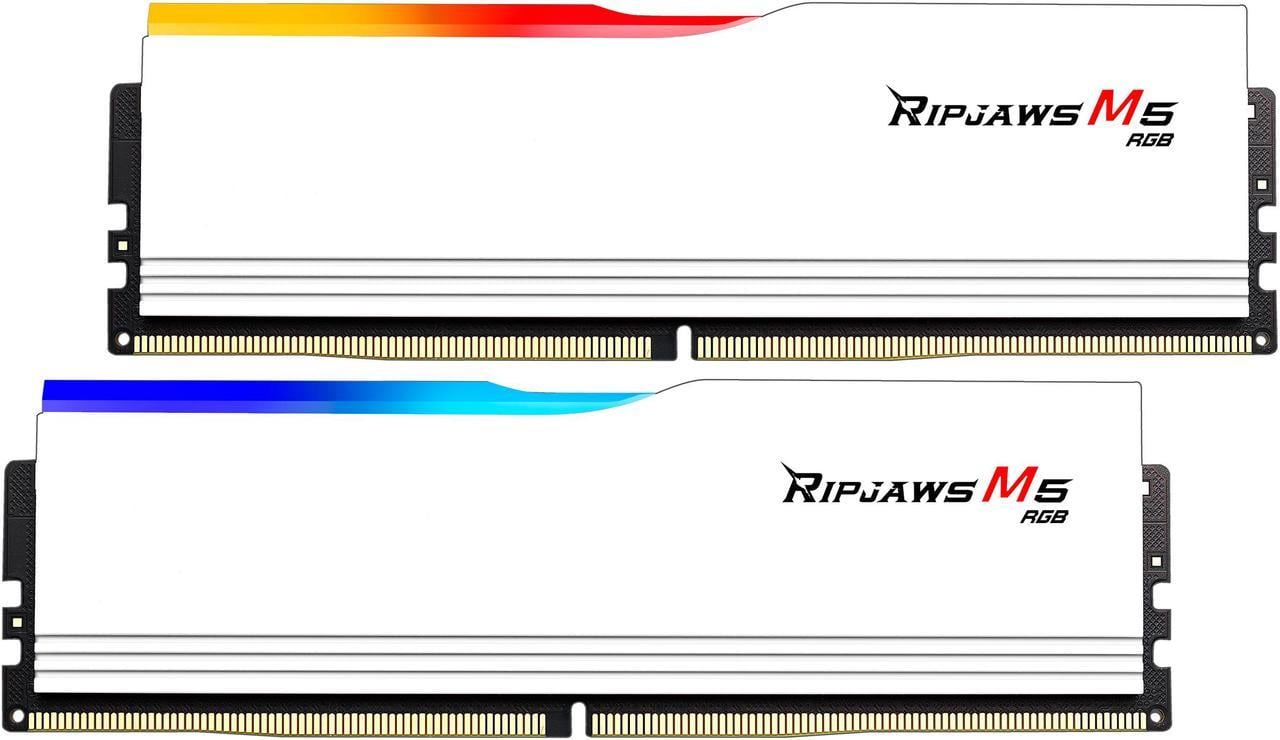 G.SKILL Ripjaws M5 RGB Series 32GB (2 x 16GB) 288-Pin PC RAM DDR5 6000 (PC5 48000) Desktop Memory Model F5-6000J3040F16GX2-RM5RW