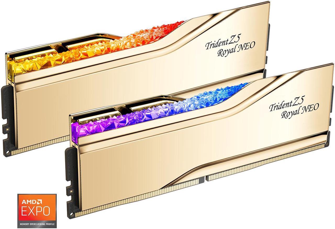 Alt view image 3 of 5 - G.SKILL Trident Z5 Royal Series 48GB (2 x 24GB) 288-Pin PC RAM DDR5 6000 (PC5 48000) Desktop Memory Model F5-6000J2636H24GX2-TR5NG