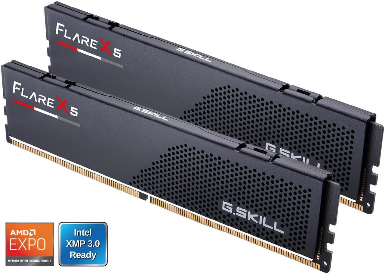 G.SKILL Flare X5 64GB (2 x 32GB) 288-Pin PC RAM DDR5 6000 (PC5 48000) Desktop Memory Model F5-6000J3636F32GX2-FX5