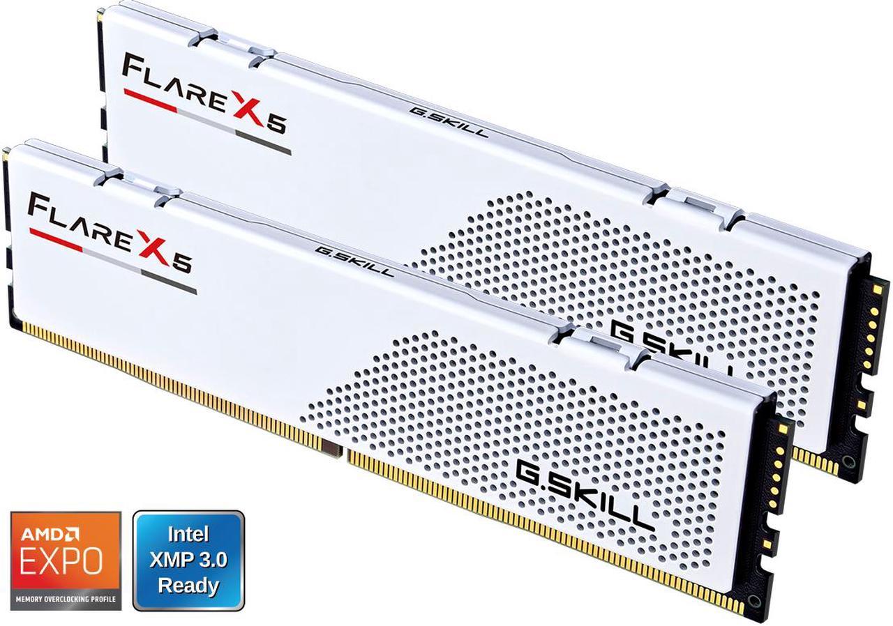 G.SKILL Flare X5 64GB (2 x 32GB) 288-Pin PC RAM DDR5 6000 (PC5 48000) Desktop Memory Model F5-6000J3636F32GX2-FX5W